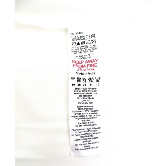 NEW! NASTY GAL STRAPLESS Tulle Bandeau RUFFLE Hem Midi Dress White SZ 6 - Picture 11 of 11